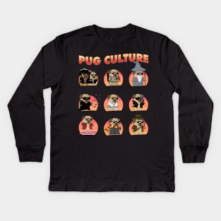 Pug Culture - Movies Kids Long Sleeve T-Shirt